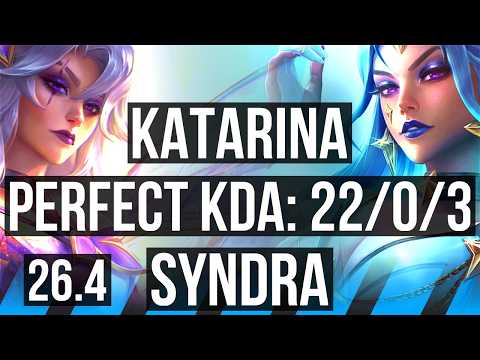 KATARINA vs SYNDRA (MID) | Perfect KDA: 22/0/3 | EUW Master | 26.4