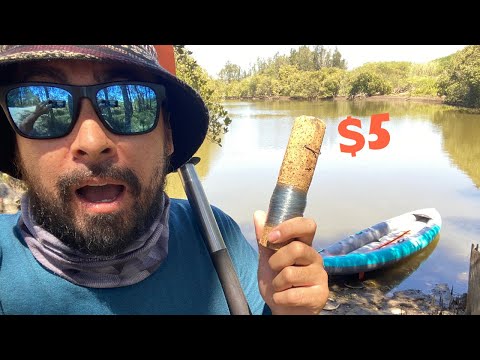 Decathlon Inflatable Kayak Itiwit x100 with Fin Upgrade hack on a Cork Hand Line Fishing Mission.