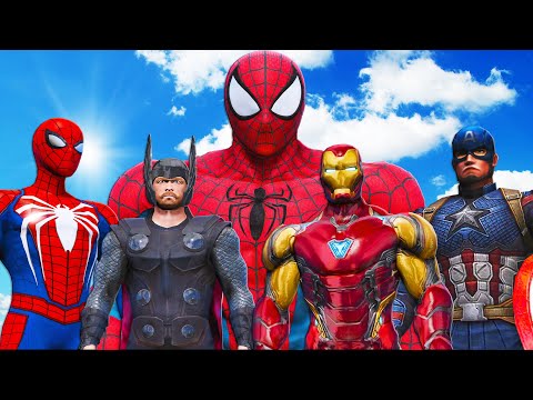 THE AVENGERS vs SPIDERMAN MUSCLE - Epic Superheroes Battle