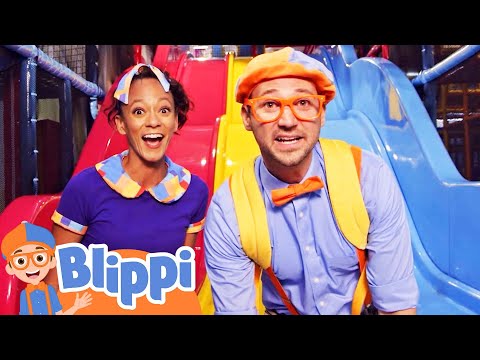Meekah & Blippi at an indoor playground! Educational Videos for Kids | Blippi and Meekah Kids TV