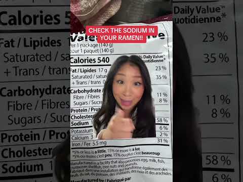 Sodium in ramen #shorts #instantfood