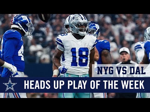 Heads Up Play Of The Week| Dallas Cowboys 2019