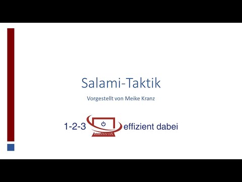 Die Salami-Taktik: Scheiben für den Erfolg