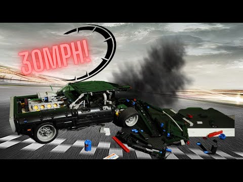 LEGO TECHNIC DODGE CHARGER TREADMILL SPEED TEST! Will it survive?!