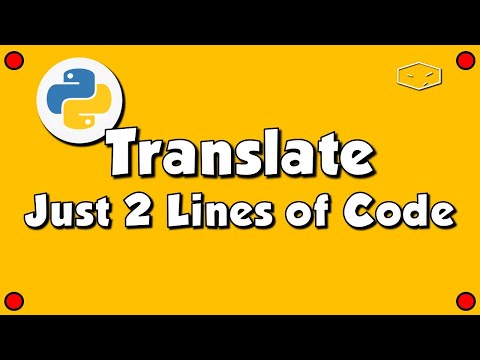 Python Translate with Just 2 Lines of Code