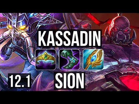 KASSADIN vs SION (MID) | Rank 3 Kassadin, 67% winrate, 11/3/7, Godlike | BR Master | 12.1