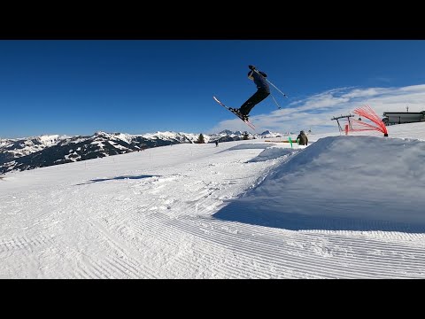 Familienurlaub Skifahren 2022 Großarl - Julian mit 8 Jahren im Funpark