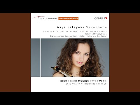 Alto Saxophone Sonata in C-Sharp Major (Version for Saxophone & Piano) : I. Tres modere, expressif