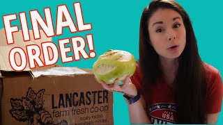 This Is My LAST Order from Lancaster Farm Fresh Co-Op! Organic Produce Unboxing from Amish Farm