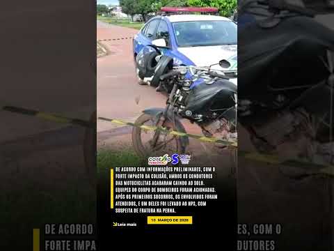 Motociclista é socorrido com suspeita de fratura na perna após acidente em Pimenta Bueno