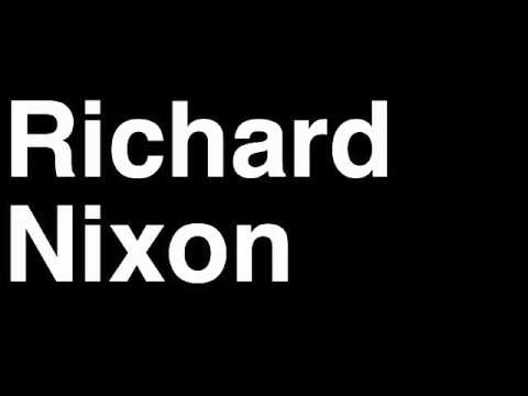 How to Pronounce Richard Nixon President United States US Speech Interview Funny Impersonation