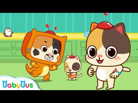 Baby Kitten's Good Daddy | Baby Kitten Family | Baby Kitten Care | Panda Cartoon | BabyBus Cartoon
