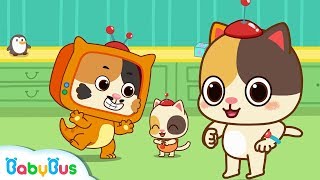 Baby Kitten&#39;s Good Daddy | Baby Kitten Family | Baby Kitten Care | Panda Cartoon | BabyBus Cartoon