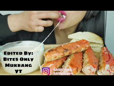 SAS ASMR - KING CRAB ALFREDO CHEESE FONDUE WITH TOAST...