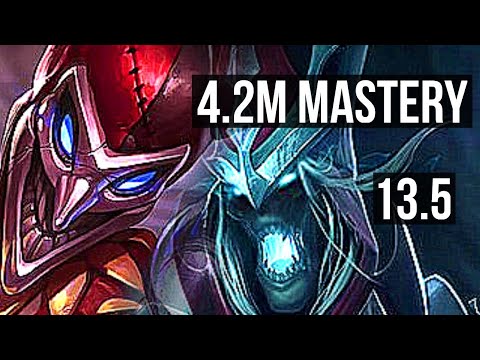 SHACO vs KARTHUS (JNG) | 4.2M mastery, 7/0/2, 1400+ games, Godlike | KR Grandmaster | 13.5