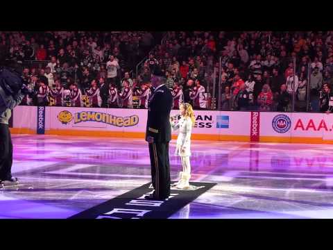 11 Year Old Dana Lee Ryan sings the National Anthem at STAPLES center for the LA KINGS