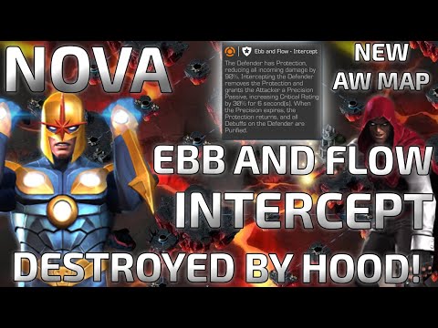 Nova on Ebb and Flow - Intercept DESTROYED by Hood! AW New Map! Tier 3 - Marvel Contest of Champions