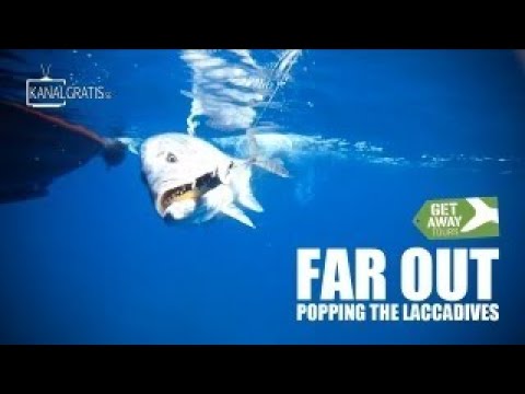 Far Out - Popping The Laccadives - Popper Fishing for Big GT's (Slow Motion, HD)