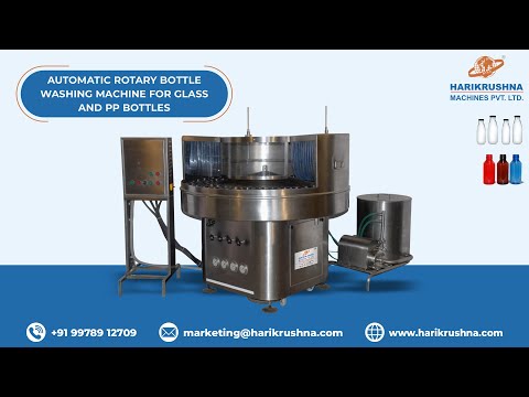 Automatic Rotary Bottle Washing Machine - Glass and PP Bottles