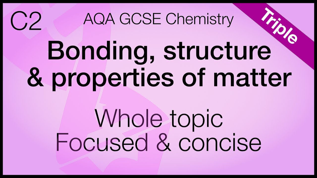 Whole of Unit 2, AQA GCSE Chemistry -  Bonding, structure, and the properties of matter