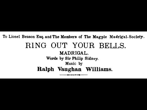 Ralph Vaughan Williams - Ring Out Your Bells (~1902) [Score video]