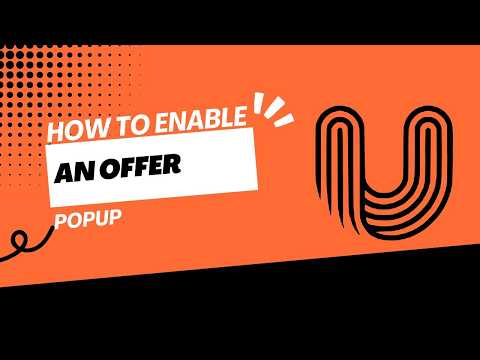 How To Enable An Offer Popup On Your Uzanga Website