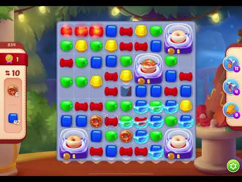 HomeScapes Level 834 no boosters (21 moves)