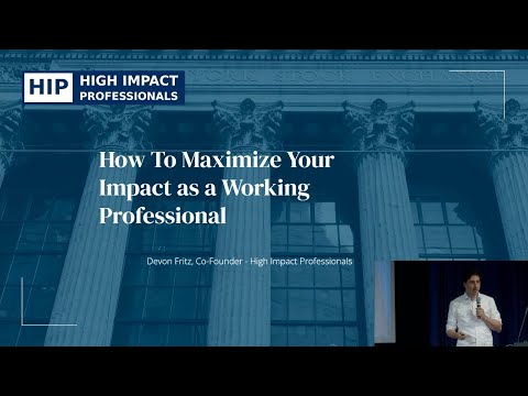 How To Maximize Your Impact as a Working Professional | Devon Fritz | EAGxBerlin 22