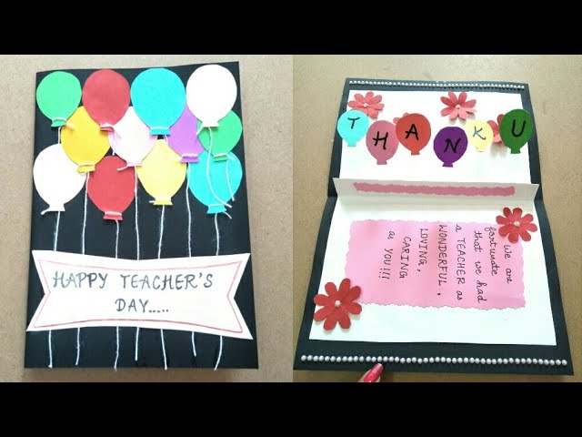 Video DIY Teacher's Day card/ Teacher's day card making 