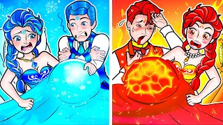 [🐾paper dolls🐾] Ice vs Fire Elsa Frozen and Color War | Rapunzel Family 놀이 종이