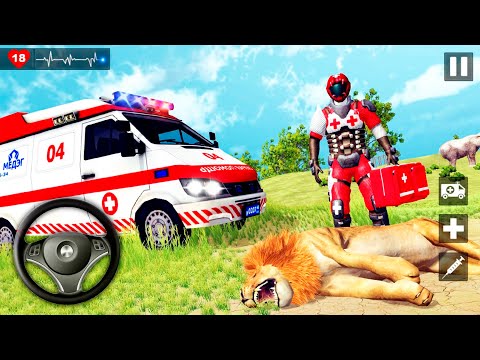 🚑 Ambulance Driving Emergency Simulator-Animals Rescue Doctor Robot 3D | Android GamePlay