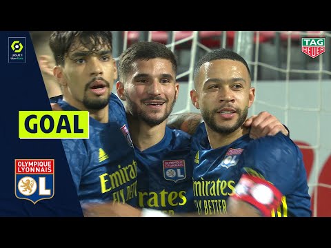 Goal Houssem AOUAR (29' - OLYMPIQUE LYONNAIS) STADE BRESTOIS 29 - OLYMPIQUE LYONNAIS (2-3) 20/21