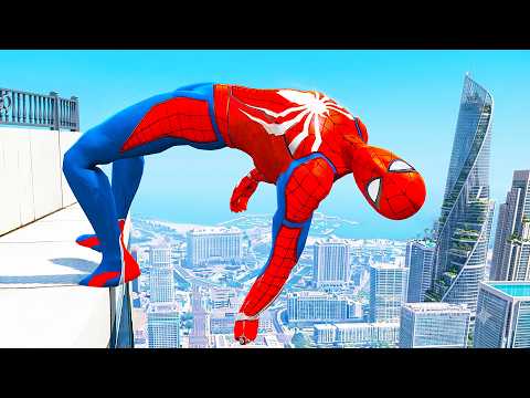 Spider-Man Best Jumps & Crazy Falls (Gta 5 Spiderman Gameplay Fails) #3