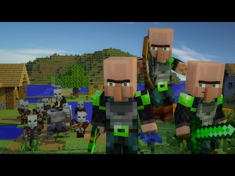 Village vs Pillager - The guardians of the village (Minecraft animation)