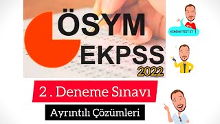 EKPSS 2022 - 2.DENEME SINAVI AYRINTILI ÇÖZÜMLERİ (Deneme PDF'si Açıkla