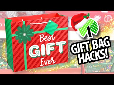 🎄25 BRILLIANT Dollar Tree Gift Bag DIYs & HACKS for Christmas 2025