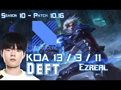 DRX Deft EZREAL vs CAITLYN ADC - Patch 10.16 KR Ranked