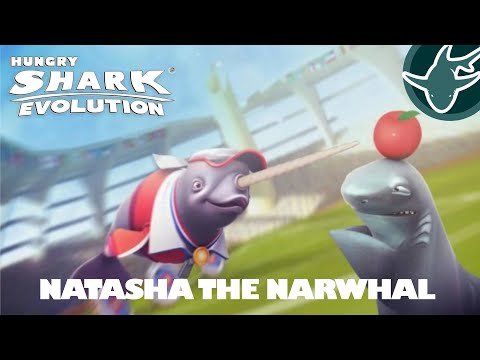 Hungry Shark Evolution - Natasha The Narwhal Gameplay