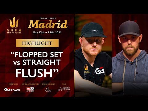 "Flopped Set vs. Straight Flush" - Triton Poker Madrid 2022