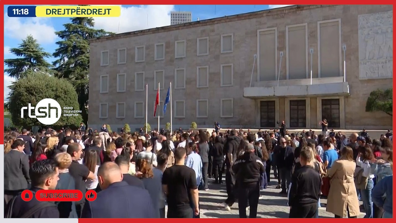 Protesta e studentëve, pedagogët dhe personeli shëndetësor u bashkohen tubimit para Kryeministrisë