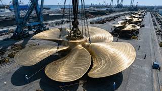 The Incredible Process of Building Giant 82-ton Ship Propellers. Marine Engineering Documentary