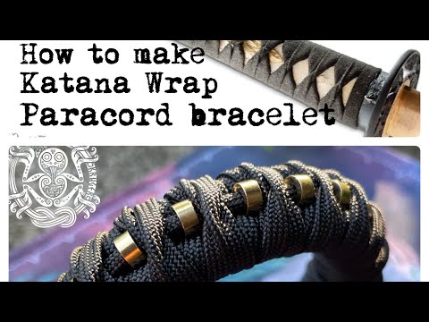TUTORIAL: Katana Wrap paracord bracelet with beaded ridge