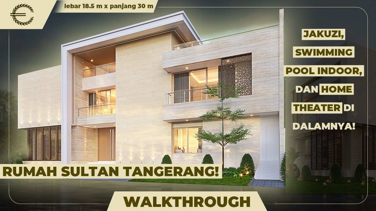 Video 3D Mr. Hendro Modern Contemporary House 4 Floors Design - Tangerang