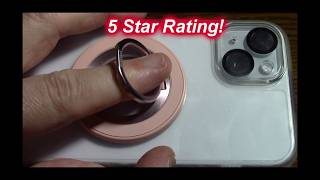 STOP FUMBLING WITH YOUR Mobile Phone! SYNCWIRE Magnetic Phone Ring Holder for MagSafe works great!
