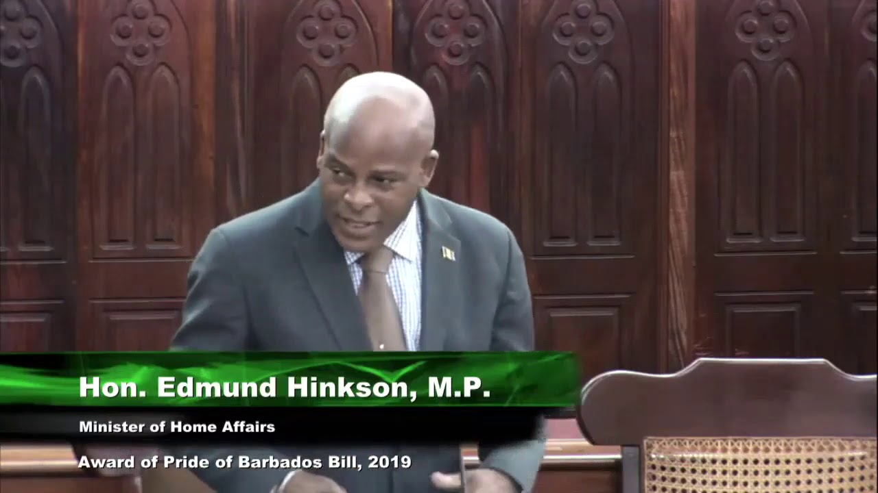 Hon. Edmund Hinkson M.P. - The 52nd Sitting of The Honourable The House Of Assembly