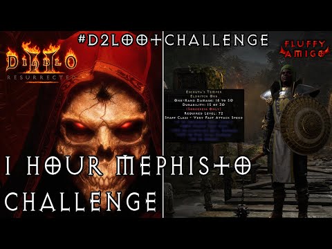 Diablo 2 Resurrected - One Hour Loot Challenge Hell Mephisto Drop Highlights!