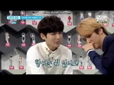 140516 Super Idol Chart Show Ryeowook Dongwoon 쌍빈! - Ryeowook Imitating HyunBin