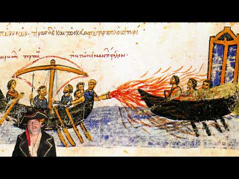 Greek fire wreaking havoc at the Second Arab Siege of Constantinople 718 - 66