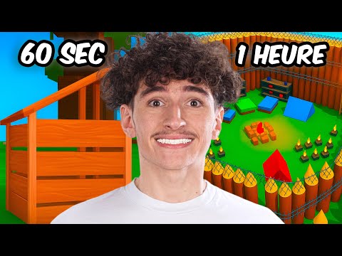 Build the BEST Base in 60 seconds vs 1 Hour in 99 Nights..! (Roblox)