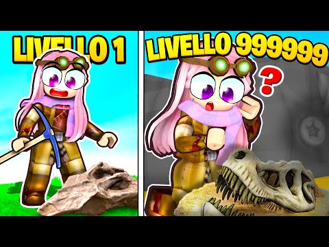 SCAVO PER CERCARE I FOSSILI PIÙ RARI! - ROBLOX